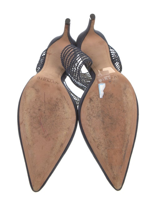 Alexandre Birman Suede Colorblock Pattern Mules