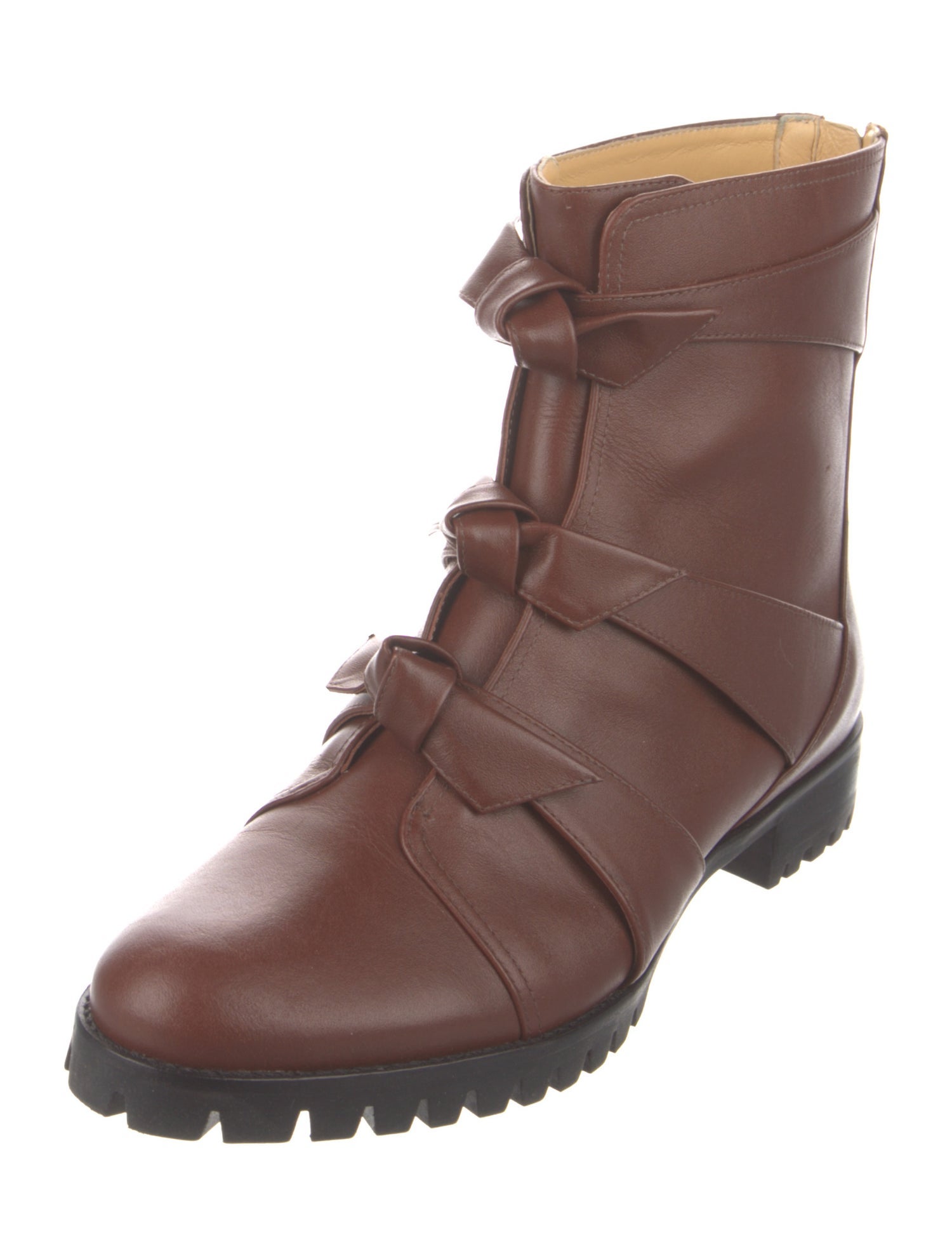 Alexandre Birman Leather Combat Boots
