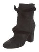 Alexandre Birman Suede Bow Accents Boots
