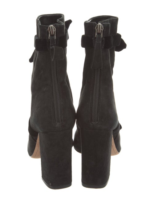 Alexandre Birman Suede Bow Accents Boots
