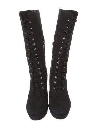 Alexandre Birman Suede Lace-Up Boots