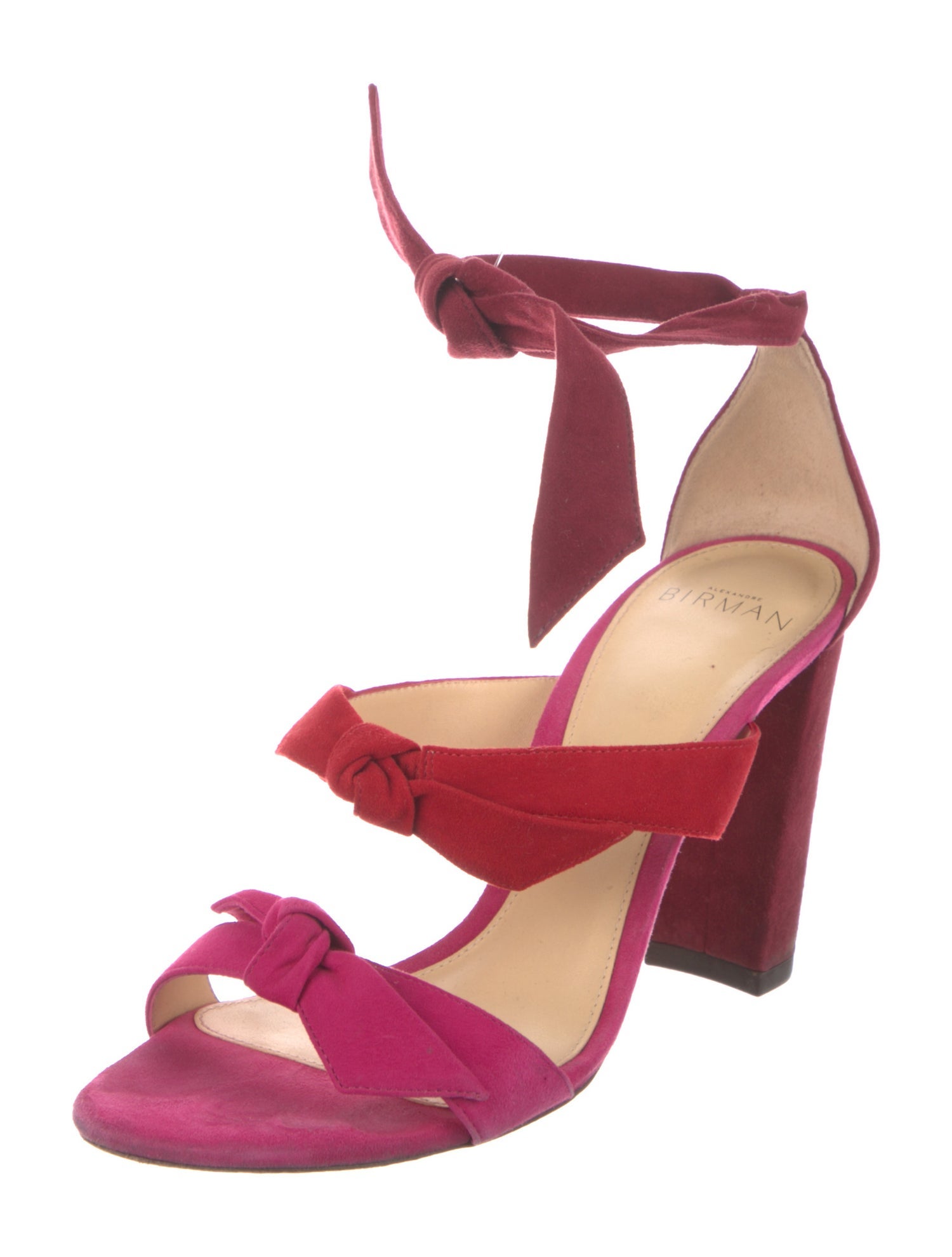 Alexandre Birman Suede Bow Accents Sandals