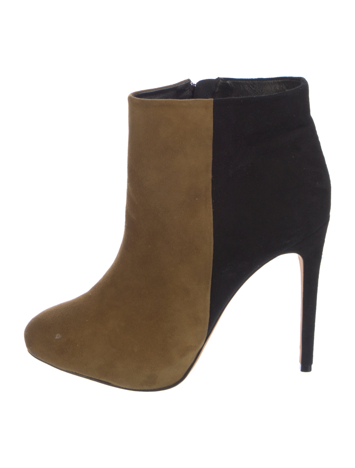 Alexandre Birman Suede Colorblock Pattern Boots
