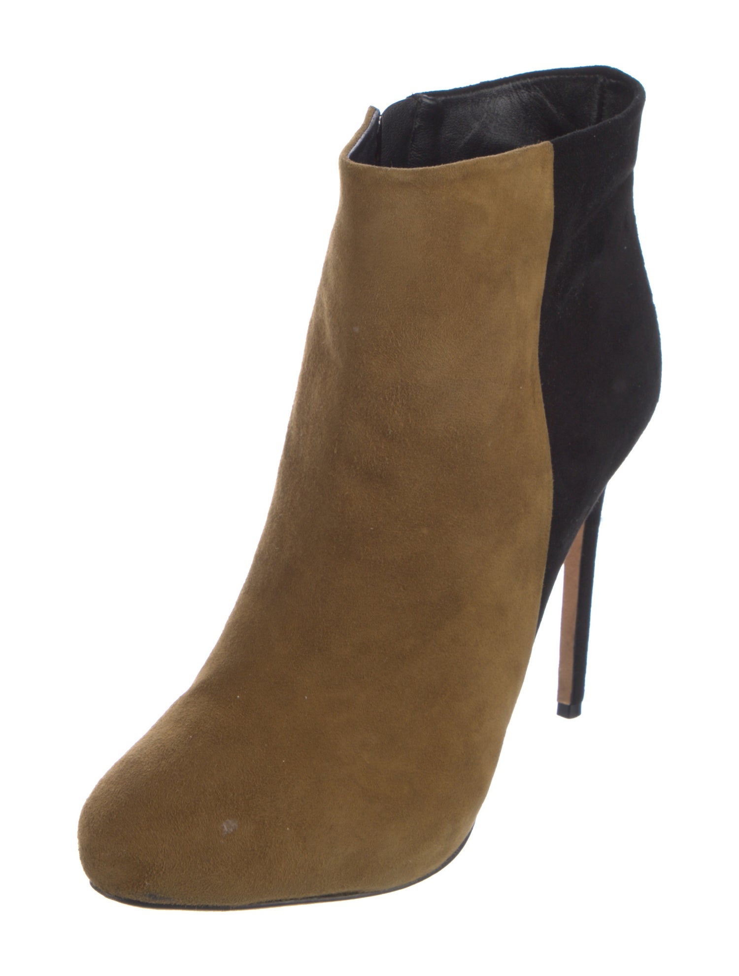 Alexandre Birman Suede Colorblock Pattern Boots