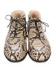 Alexandre Birman Snakeskin Animal Print Lace-Up Boots
