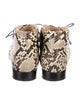 Alexandre Birman Snakeskin Animal Print Lace-Up Boots