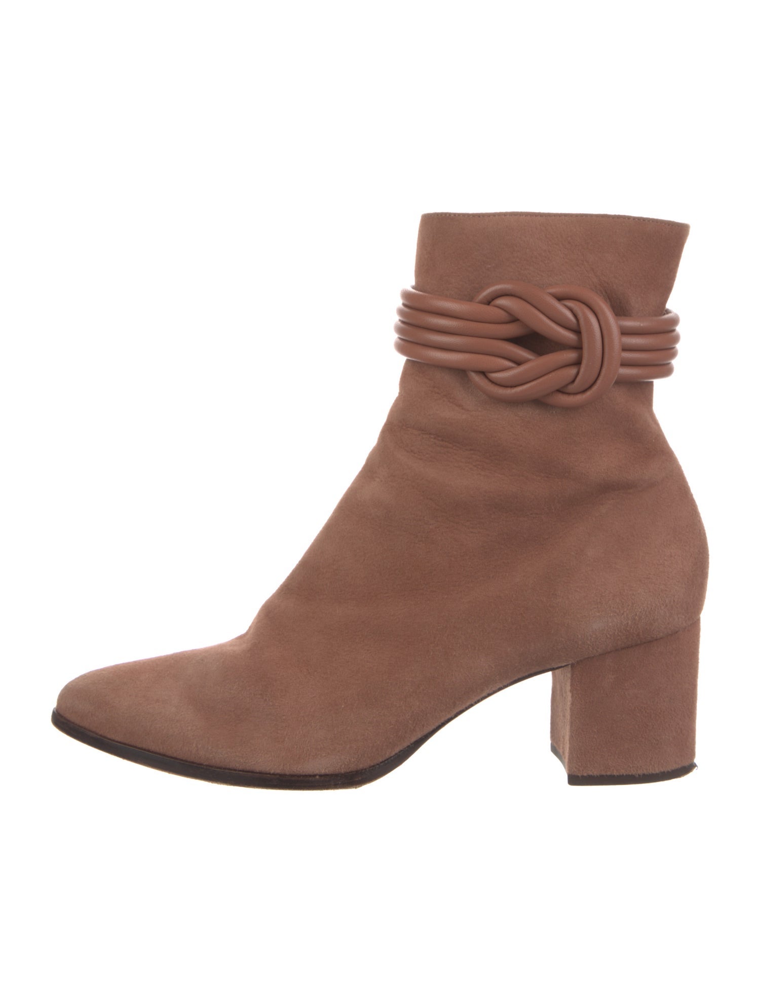 Alexandre Birman Suede Leather Trim Embellishment Sock Boots