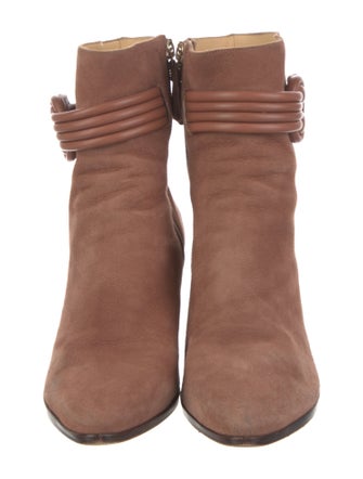 Alexandre Birman Suede Leather Trim Embellishment Sock Boots