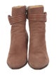 Alexandre Birman Suede Leather Trim Embellishment Sock Boots
