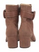Alexandre Birman Suede Leather Trim Embellishment Sock Boots