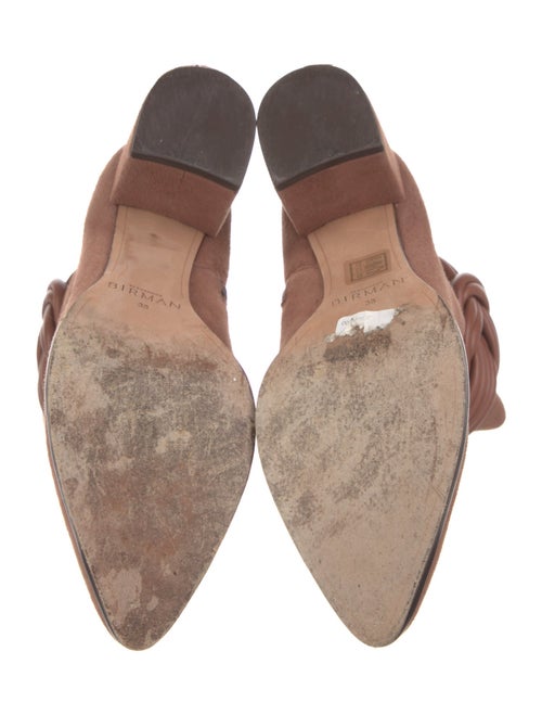 Alexandre Birman Suede Leather Trim Embellishment Sock Boots