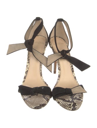 Alexandre Birman Suede Animal Print Sandals