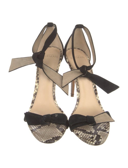 Alexandre Birman Suede Animal Print Sandals
