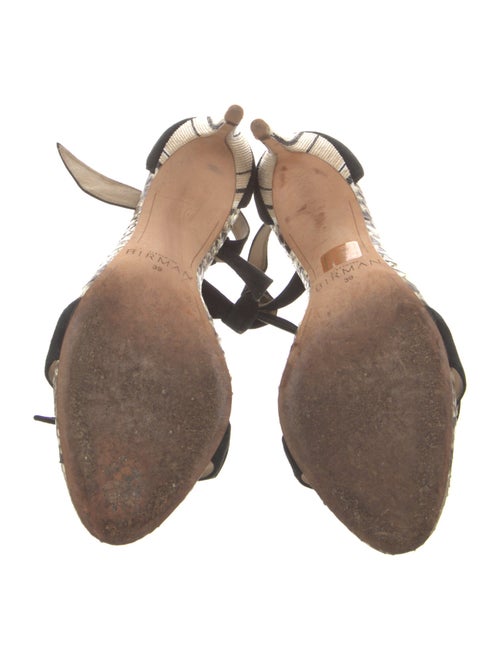 Alexandre Birman Suede Animal Print Sandals