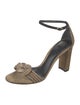 Alexandre Birman Glitter Bow Accents Sandals