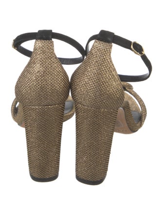 Alexandre Birman Glitter Bow Accents Sandals