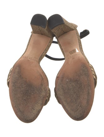 Alexandre Birman Glitter Bow Accents Sandals