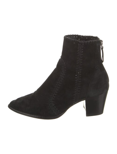 Alexandre Birman Suede Whipstitch Trim Boots