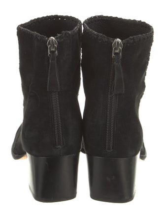 Alexandre Birman Suede Whipstitch Trim Boots