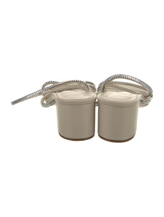 Alexandre Birman Leather Crystal Embellishments Slingback Sandals