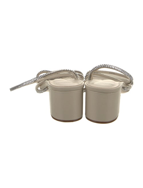 Alexandre Birman Leather Crystal Embellishments Slingback Sandals