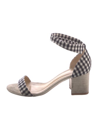 Alexandre Birman Plaid Print Sandals