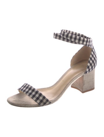 Alexandre Birman Plaid Print Sandals