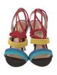 Alexandre Birman Suede Colorblock Pattern Sandals