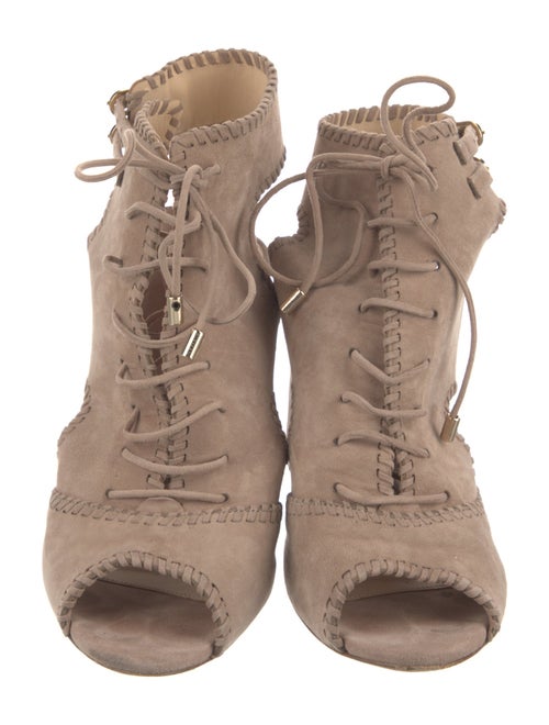 Alexandre Birman Suede Whipstitch Trim Slingback Pumps