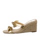 Alexandre Birman Leather Bow Accents Espadrilles