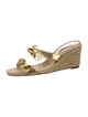 Alexandre Birman Leather Bow Accents Espadrilles