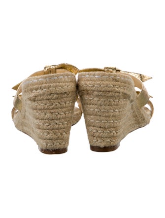 Alexandre Birman Leather Bow Accents Espadrilles