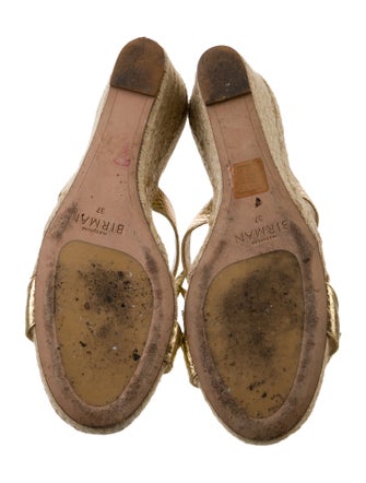 Alexandre Birman Leather Bow Accents Espadrilles