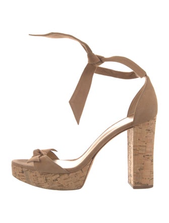 Alexandre Birman Suede Bow Accents Sandals