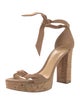 Alexandre Birman Suede Bow Accents Sandals
