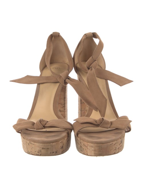 Alexandre Birman Suede Bow Accents Sandals