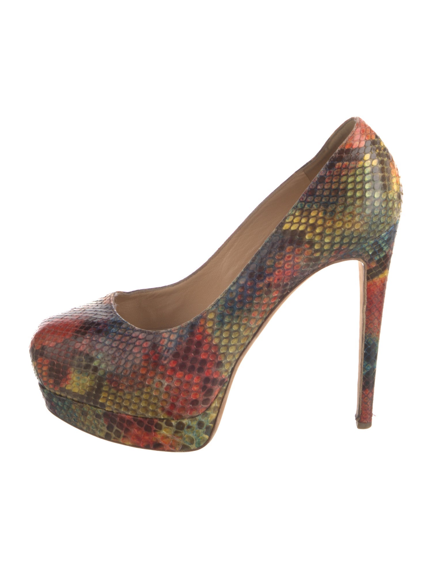 Alexandre Birman Snakeskin Animal Print Pumps