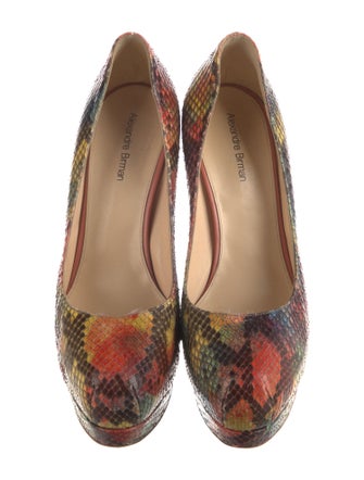 Alexandre Birman Snakeskin Animal Print Pumps