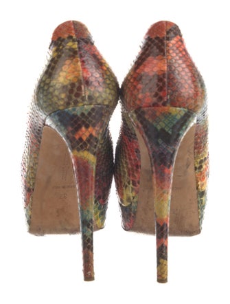 Alexandre Birman Snakeskin Animal Print Pumps