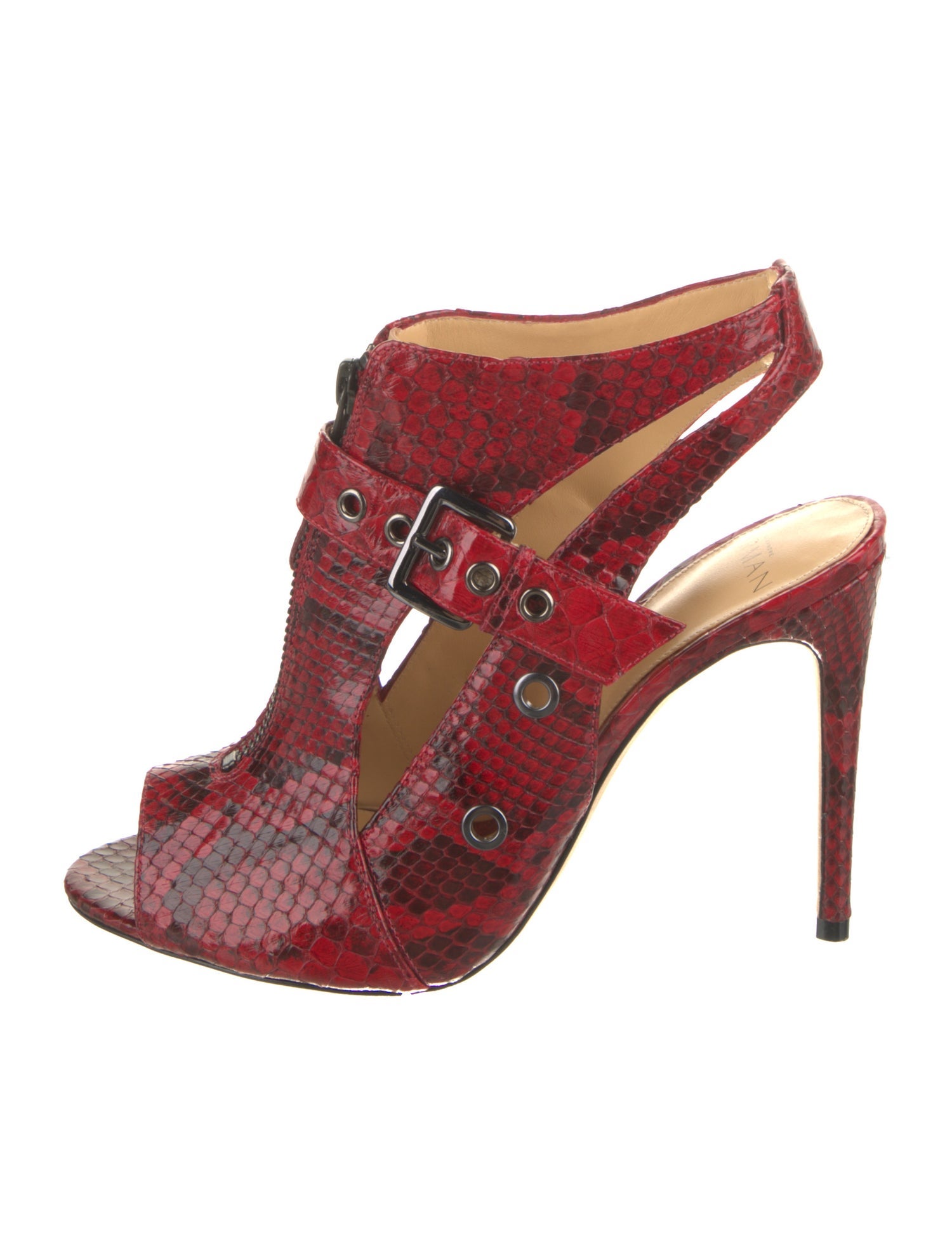 Alexandre Birman Snakeskin Animal Print Sandals