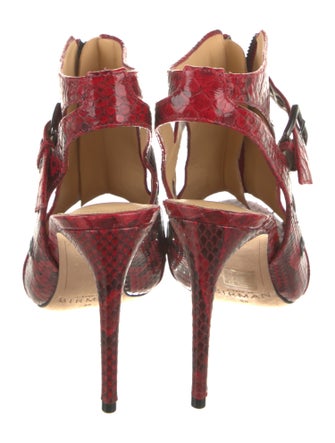 Alexandre Birman Snakeskin Animal Print Sandals