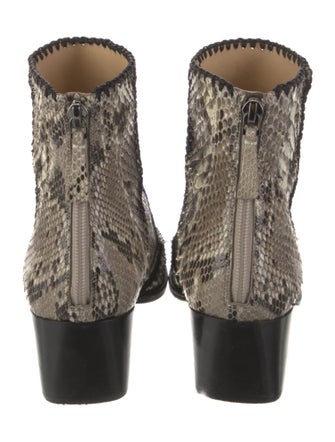 Alexandre Birman Snakeskin Animal Print Boots