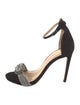 Alexandre Birman Suede Crystal Embellishments D'Orsay Pumps