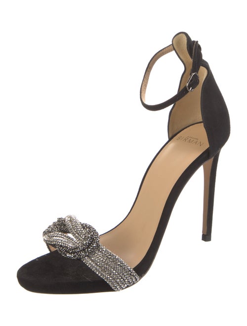 Alexandre Birman Suede Crystal Embellishments D'Orsay Pumps