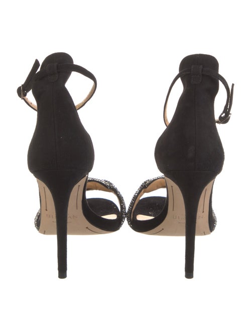 Alexandre Birman Suede Crystal Embellishments D'Orsay Pumps