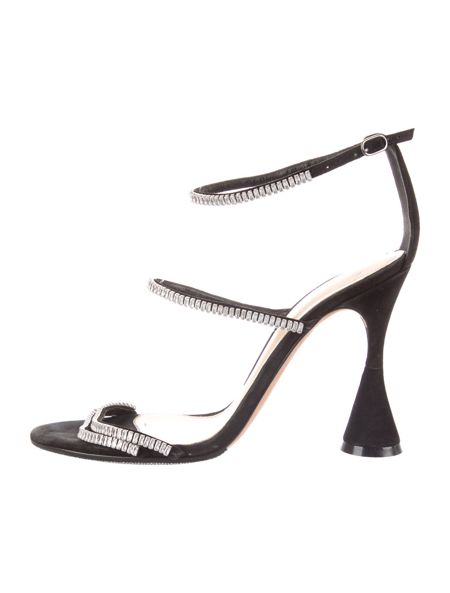 Alexandre Birman Suede Crystal Embellishments Sandals