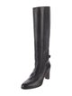 Alexandre Birman Leather Bow Accents Riding Boots