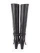Alexandre Birman Leather Bow Accents Riding Boots