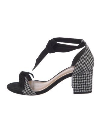 Alexandre Birman Houndstooth Print Bow Accents Sandals
