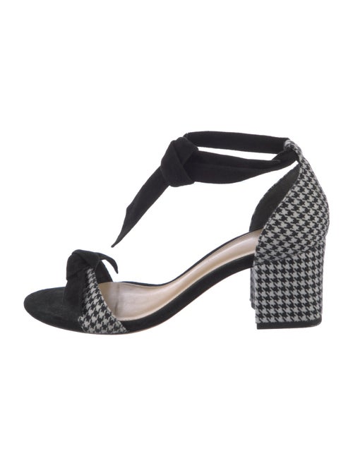 Alexandre Birman Houndstooth Print Bow Accents Sandals